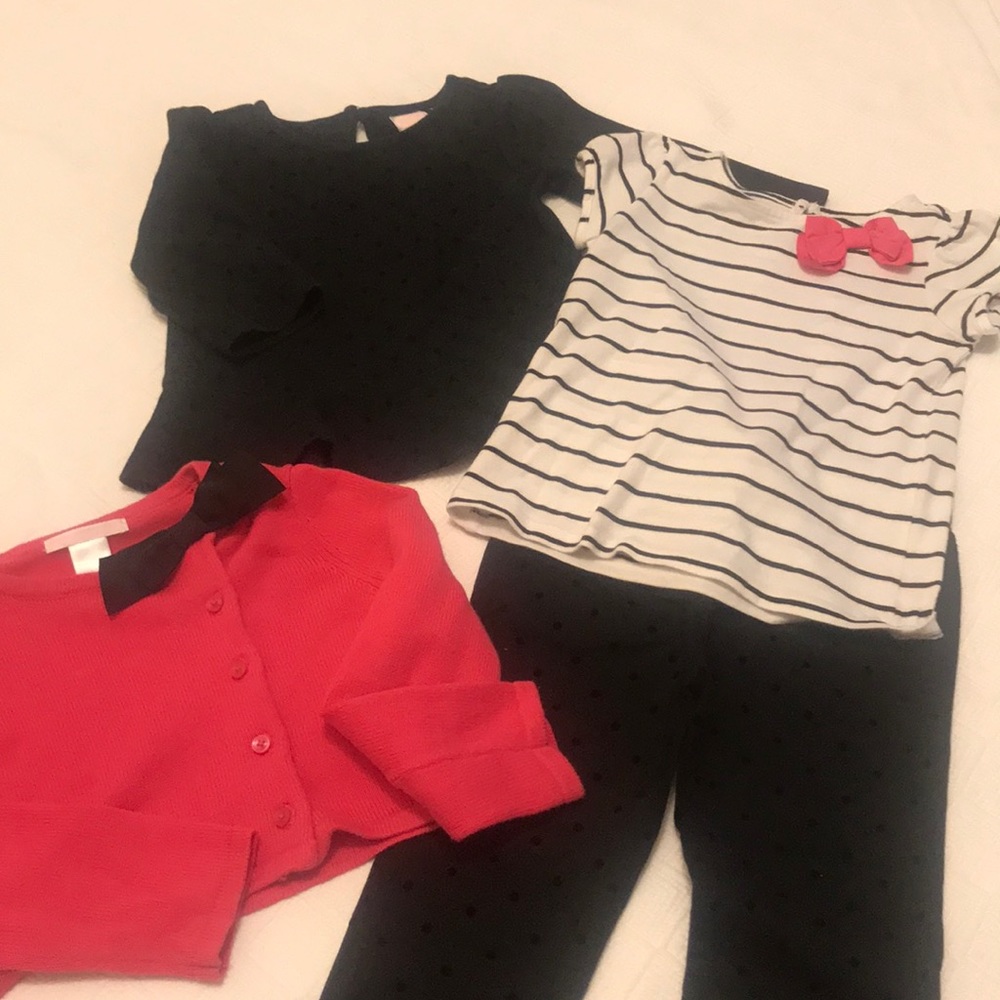 2 shirts, sweater and pants Janine and Jack